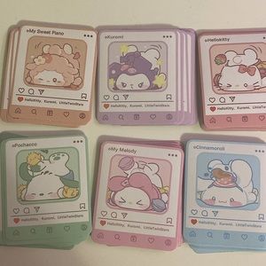 5pc Sanrio stickers